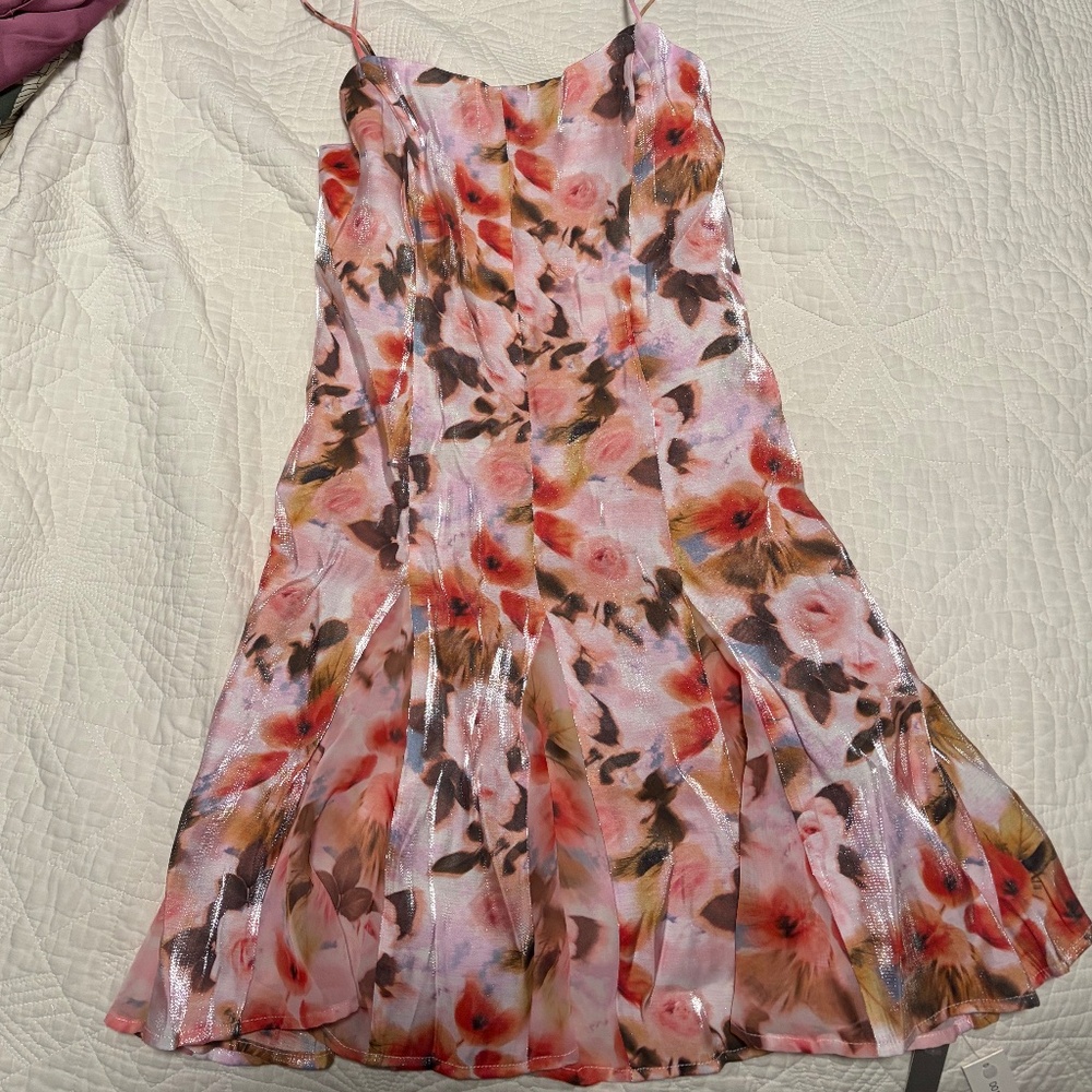 For Love & Lemons Fallen pink floral dress